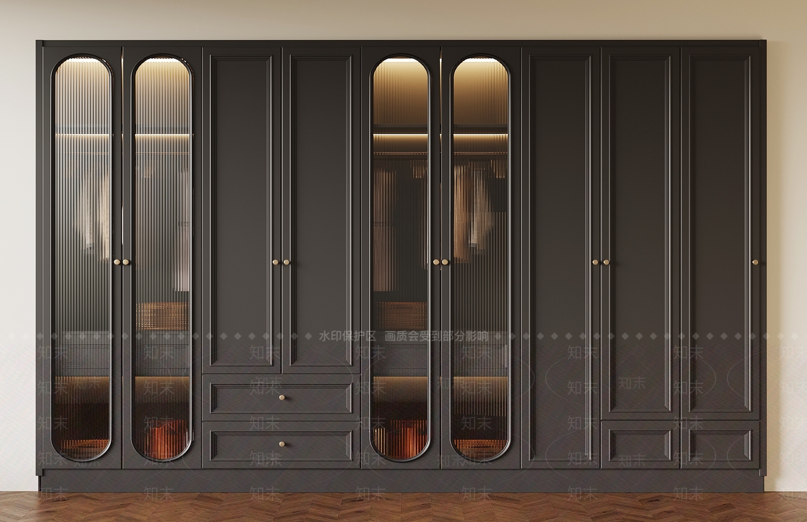 法式衣柜3D模型下载【ID:1194560296】