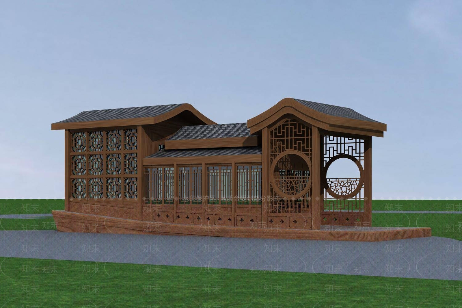 中式博古架3D模型下载【ID:1194564178】