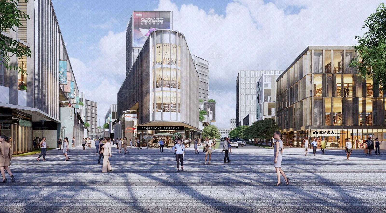 现代街道外景贴图下载【ID:1194564409】