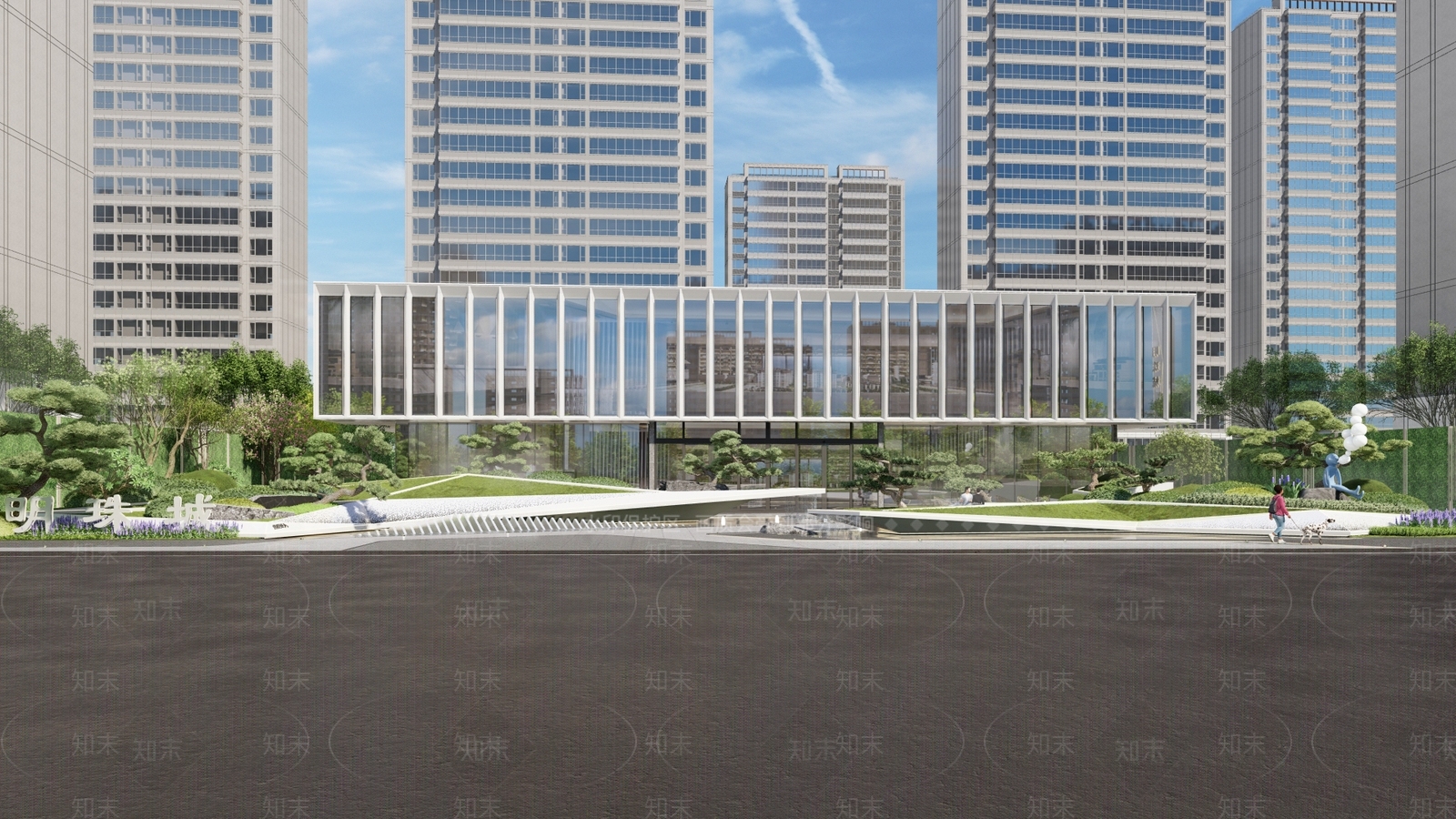 现代简约小区景观SU模型下载【ID:1194566024】