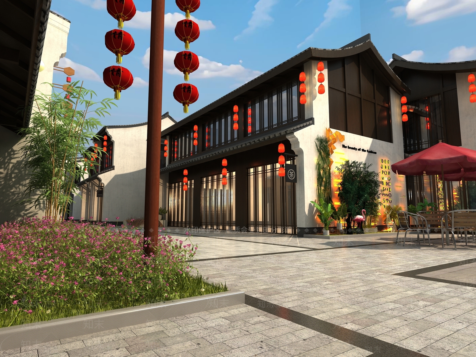 中式中古古建3D模型下载【ID:1194565349】