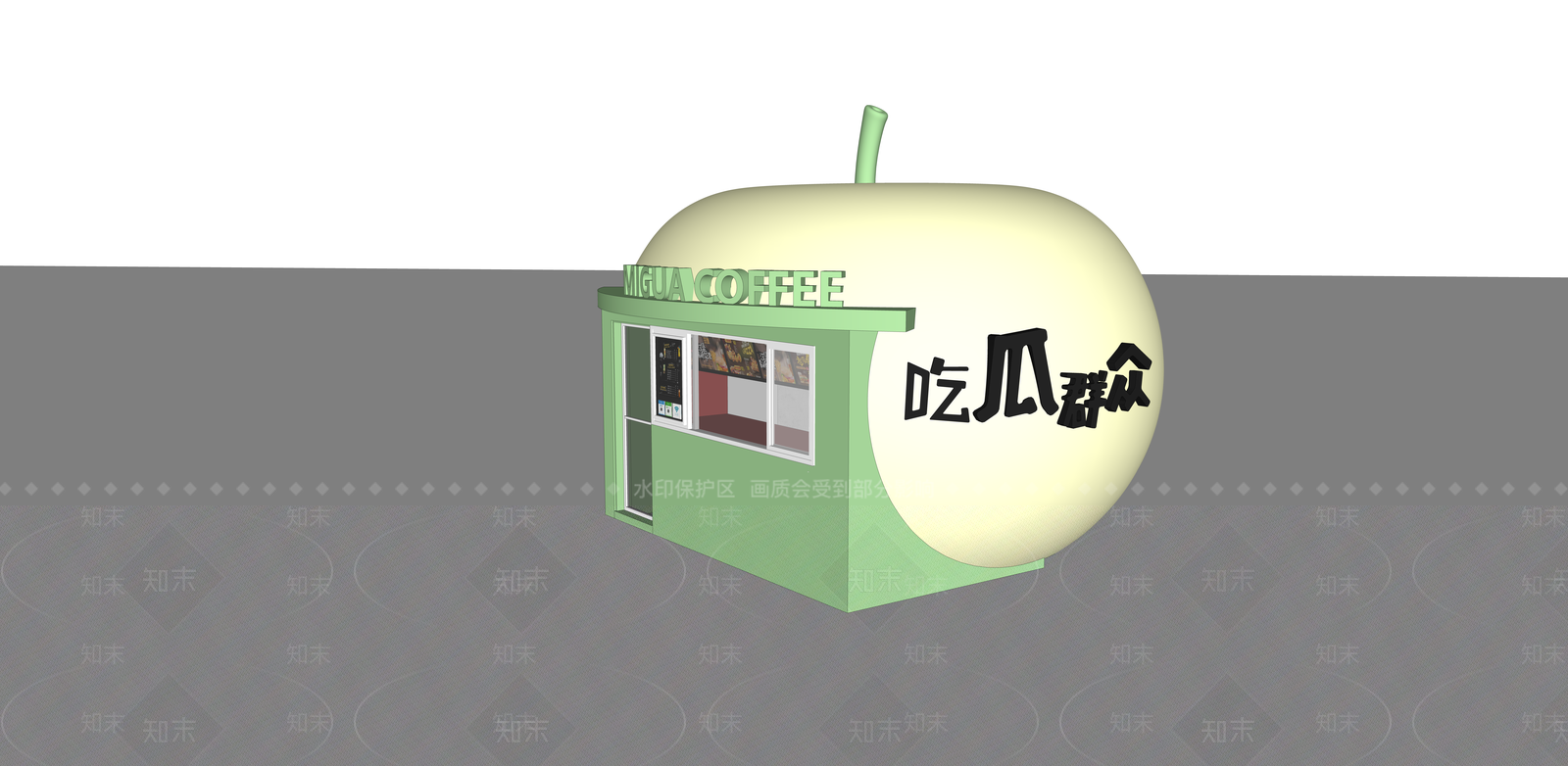 现代商业街SU模型下载【ID:1194569328】