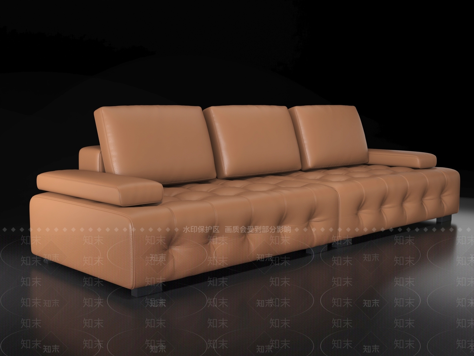 意式轻奢多人沙发3D模型下载【ID:1194570280】