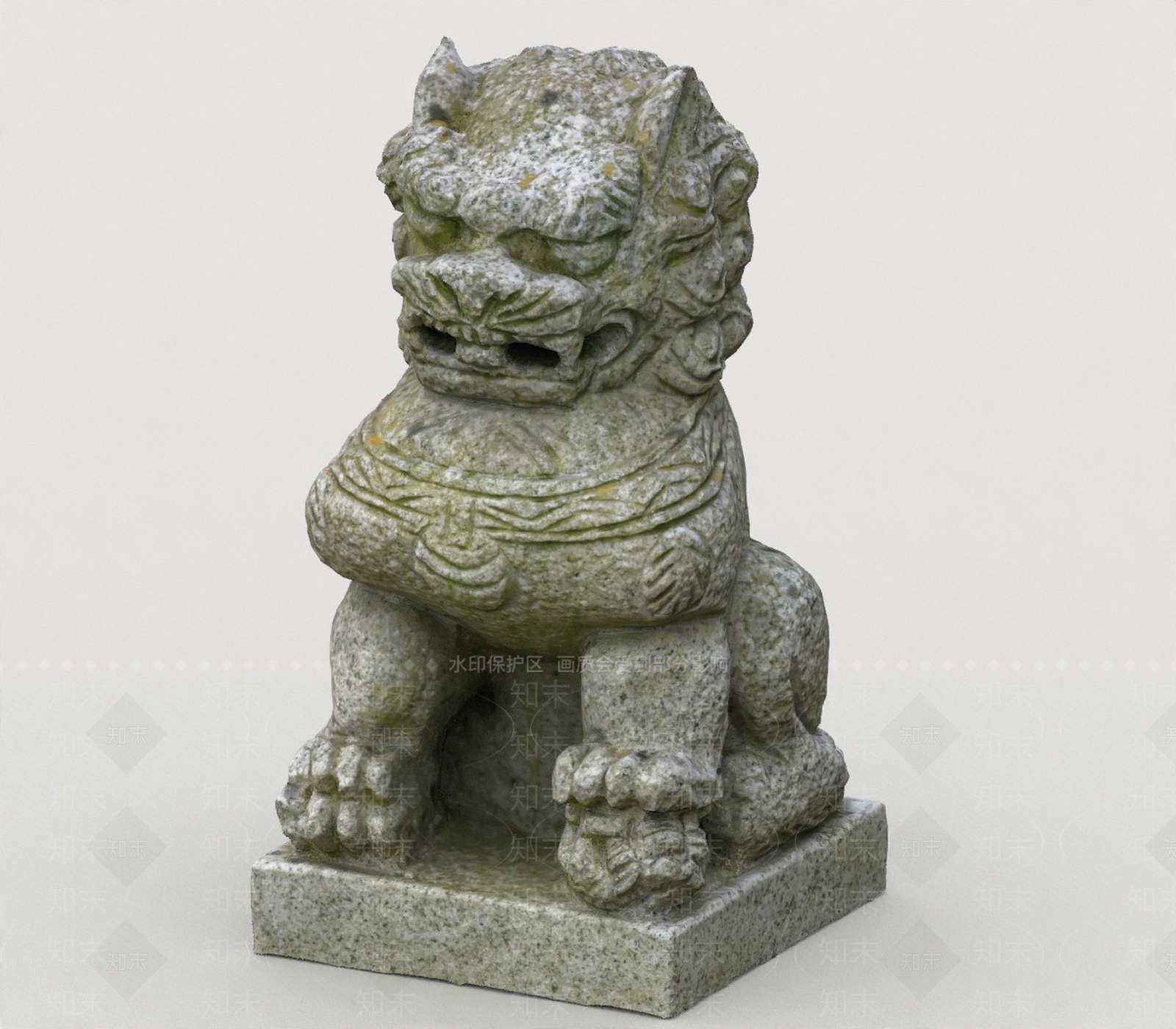 中式景观雕塑3D模型下载【ID:1194570302】