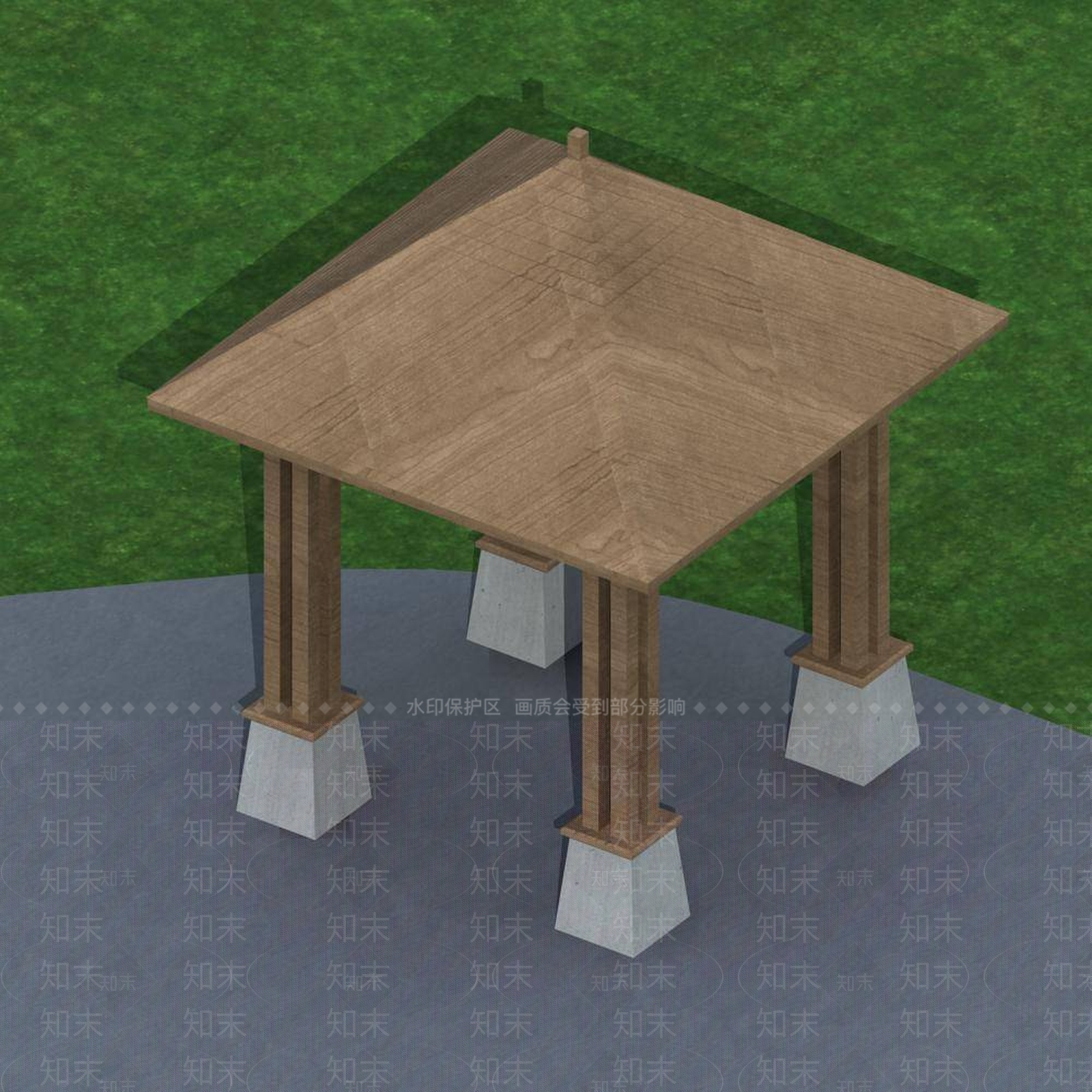 中式亭子3D模型下载【ID:1194571193】