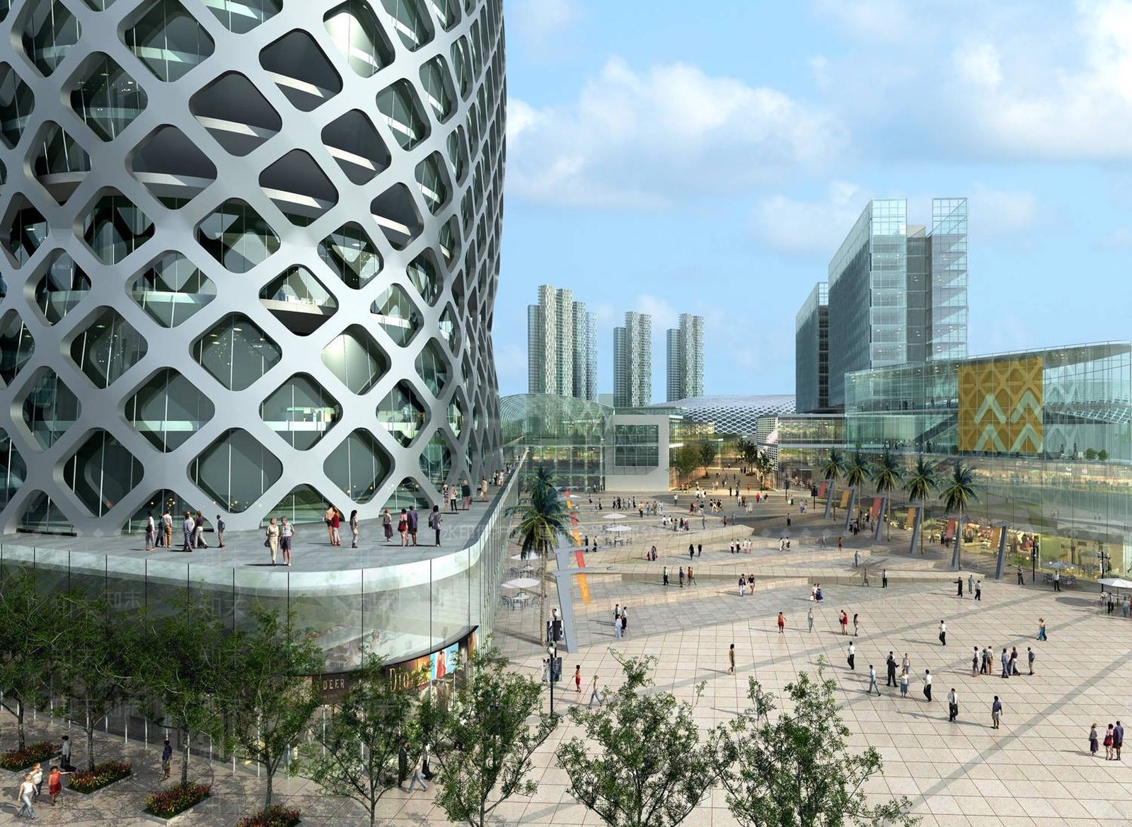 现代体育馆外观3D模型下载【ID:1194571442】