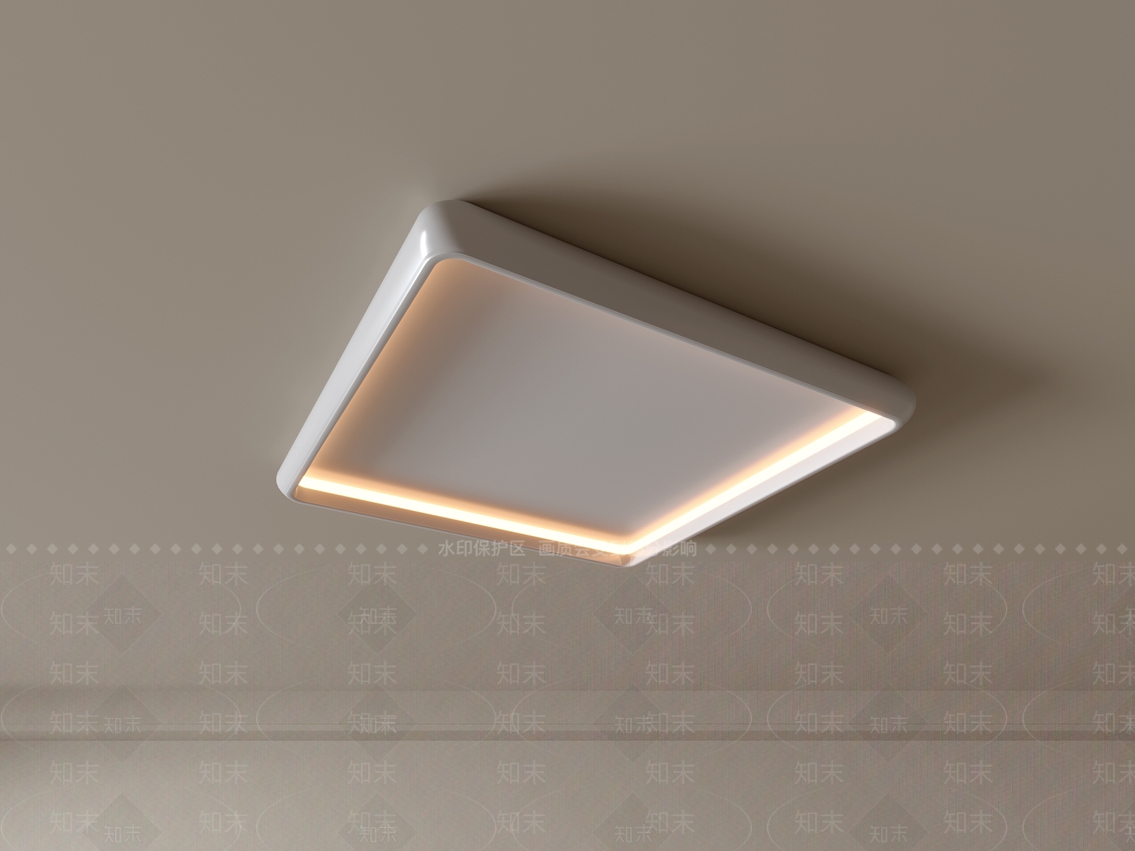 现代吸顶灯3D模型下载【ID:1194571835】