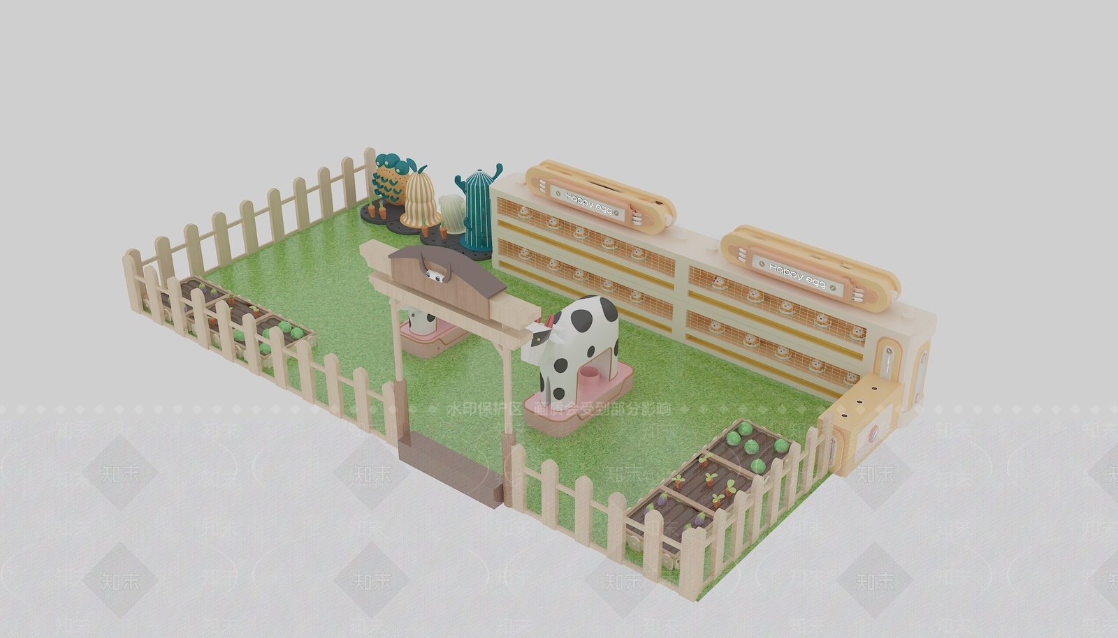 原木儿童乐园3D模型下载【ID:1194573761】