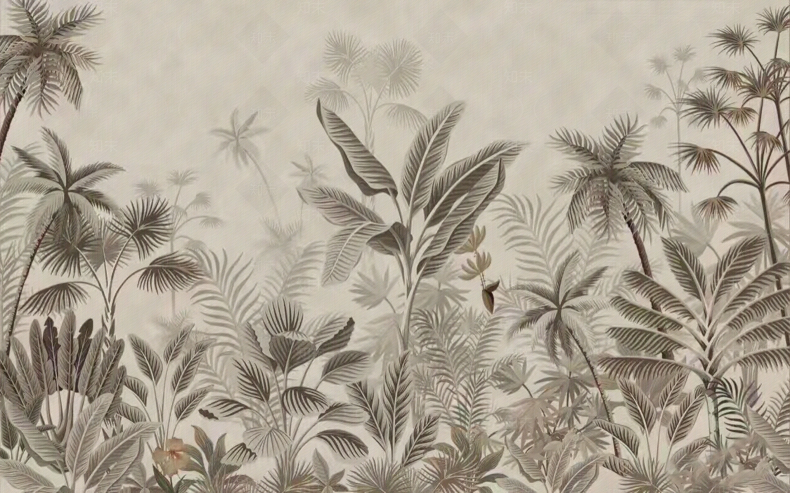 法式复古植物壁纸贴图下载【ID:1194576035】