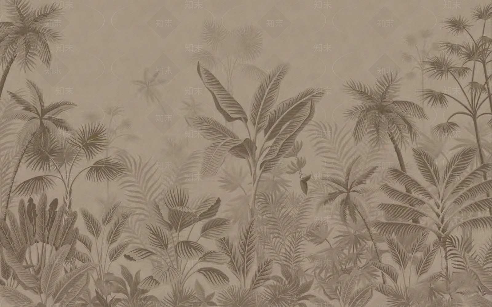 法式复古植物壁纸贴图下载【ID:1194576424】