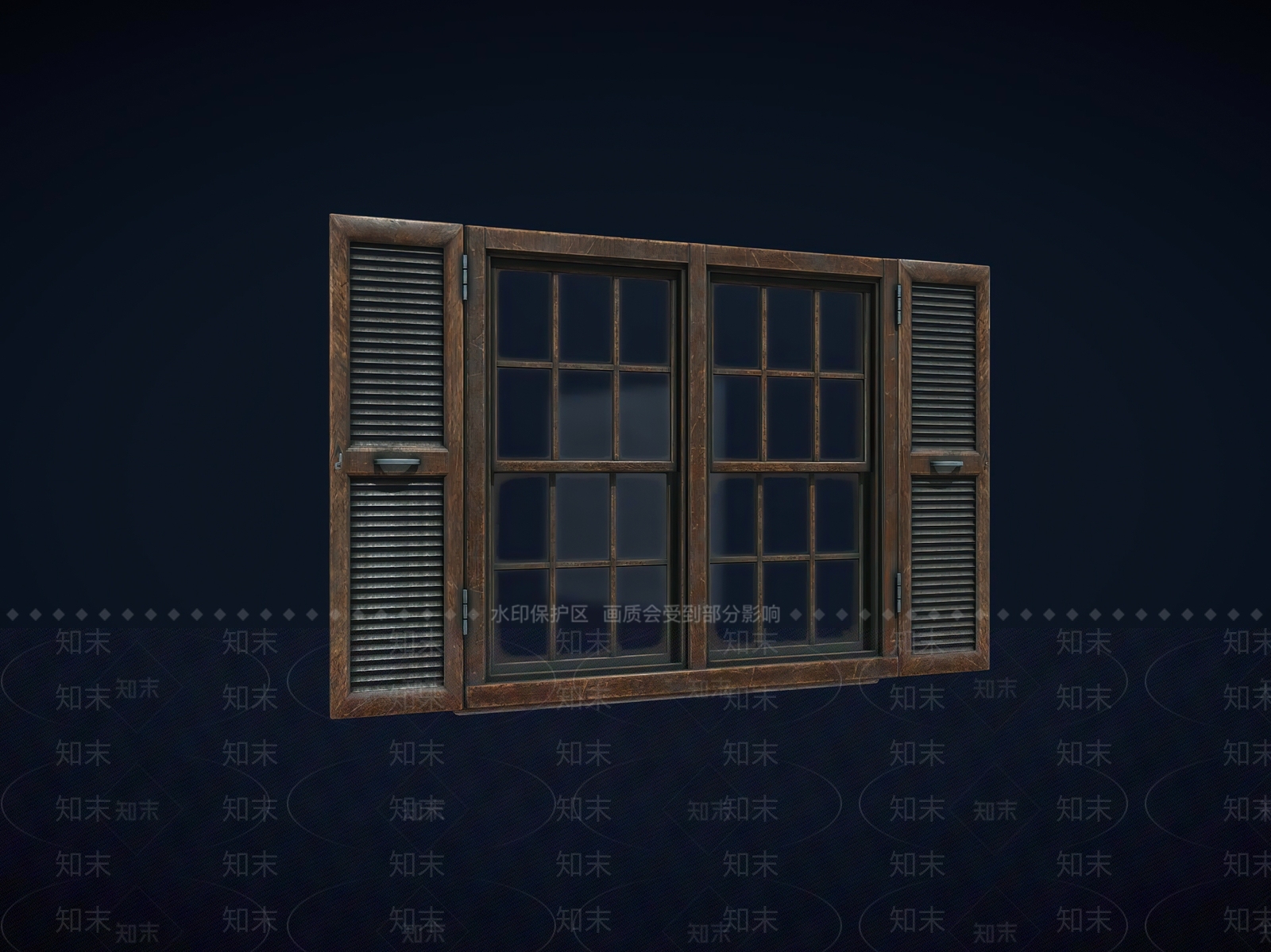 现代平开窗SU模型下载【ID:1194577285】