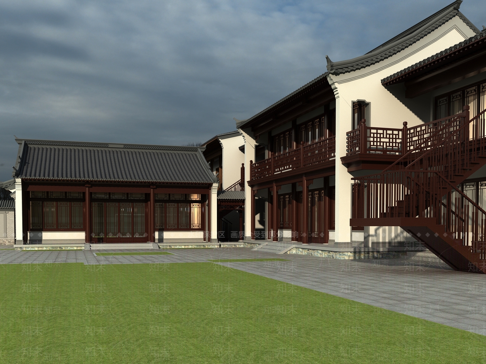 中式中古古建3D模型下载【ID:1194577247】