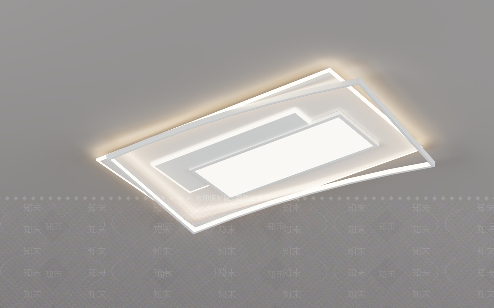 现代极简客厅吸顶灯3D模型下载【ID:1194578826】