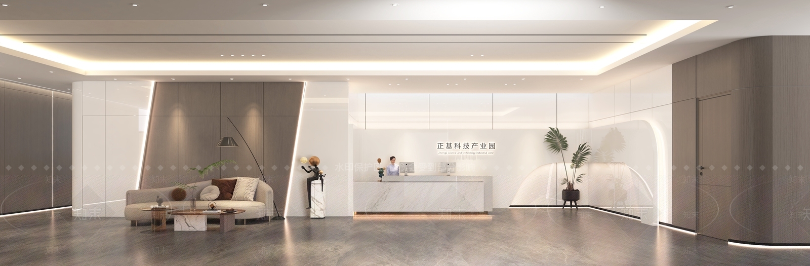 现代办公大厅3D模型下载【ID:1194582059】
