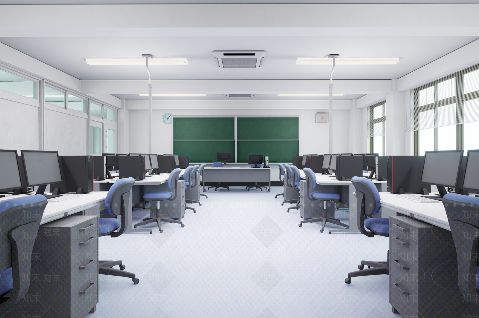 现代教室3D模型下载【ID:1194583376】