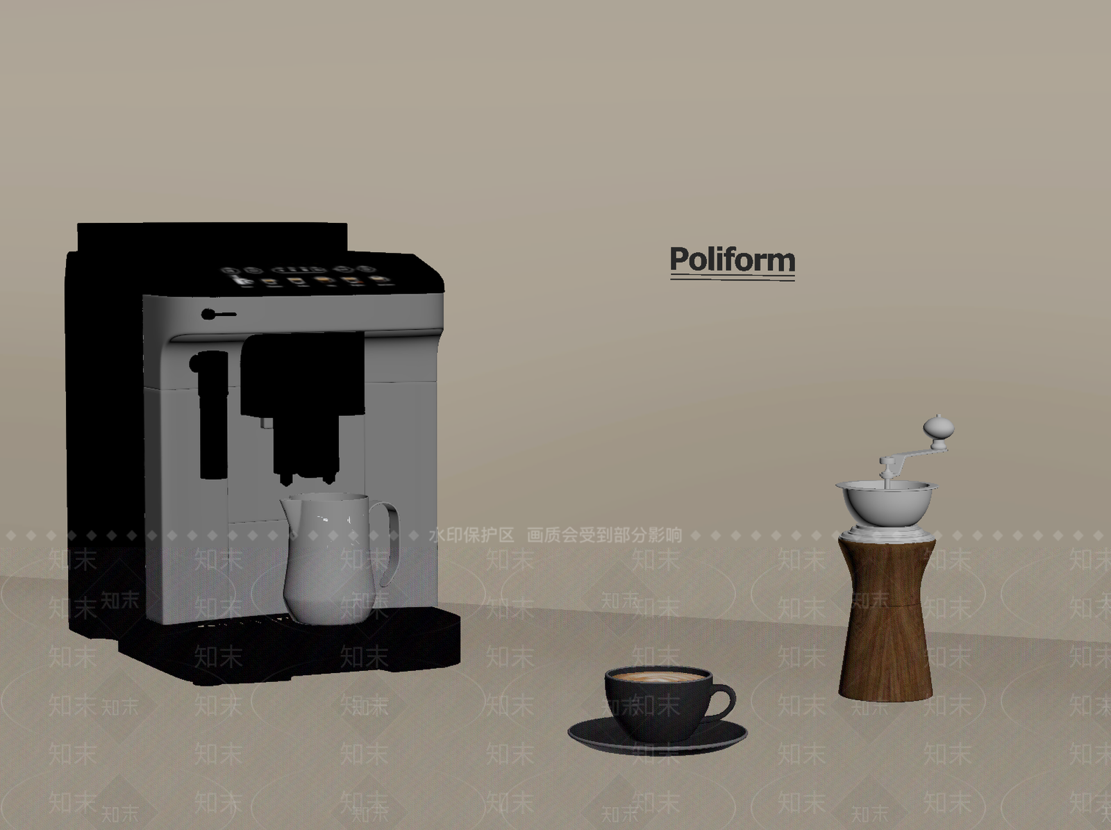 咖啡机SU模型下载【ID:1194585677】