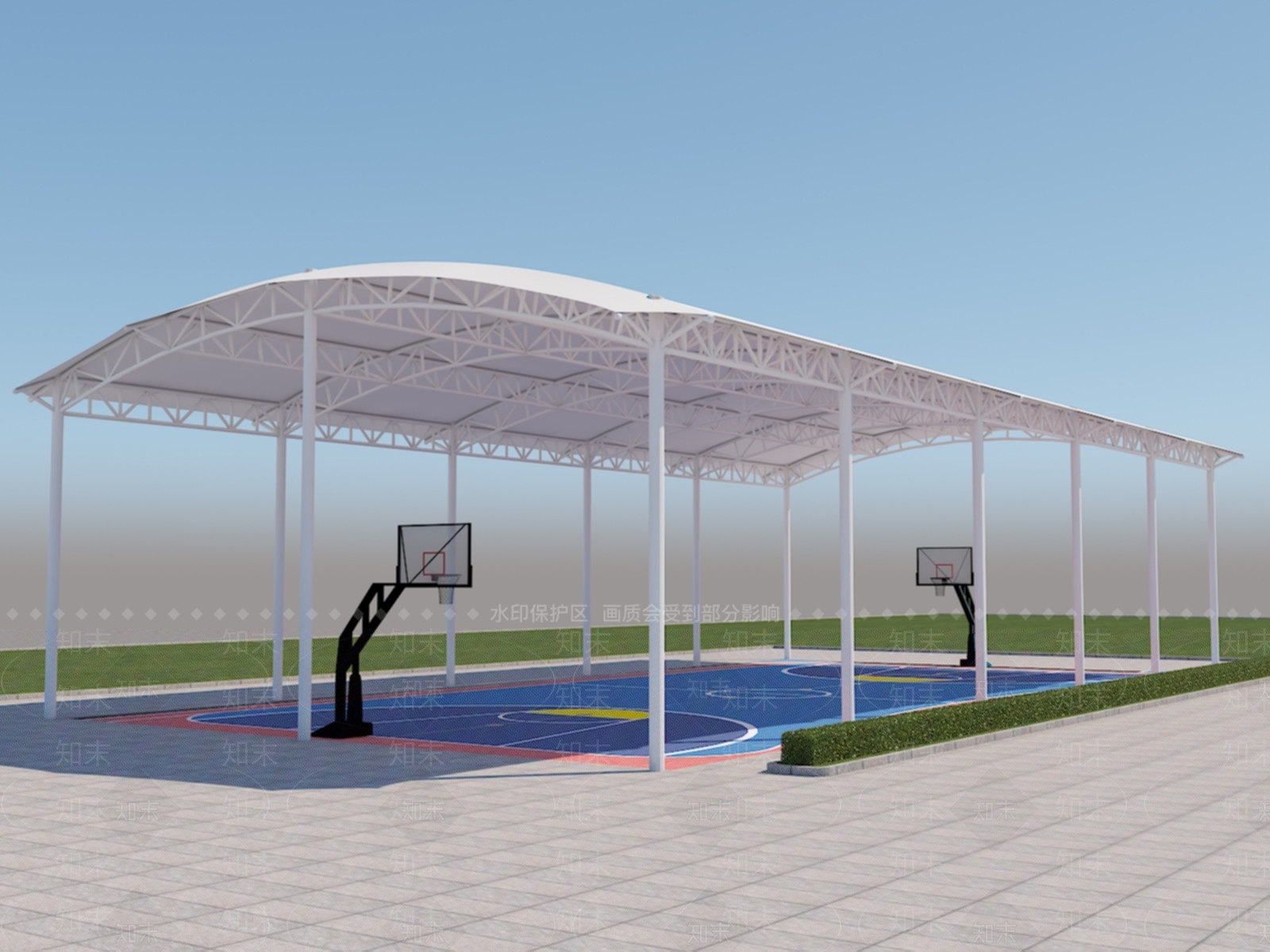 现代遮阳棚3D模型下载【ID:1194586079】