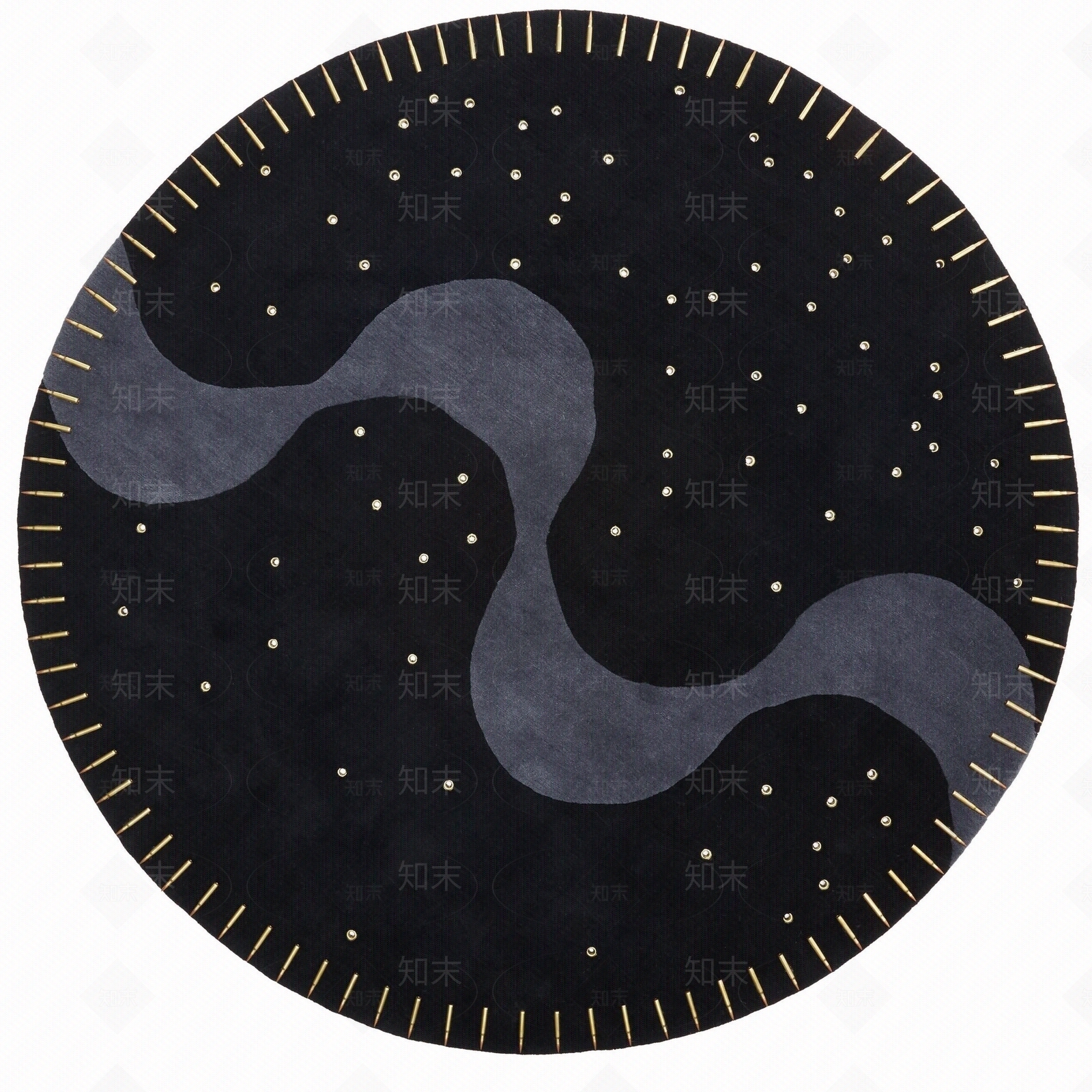 现代轻奢圆形地毯贴图下载【ID:1194636446】