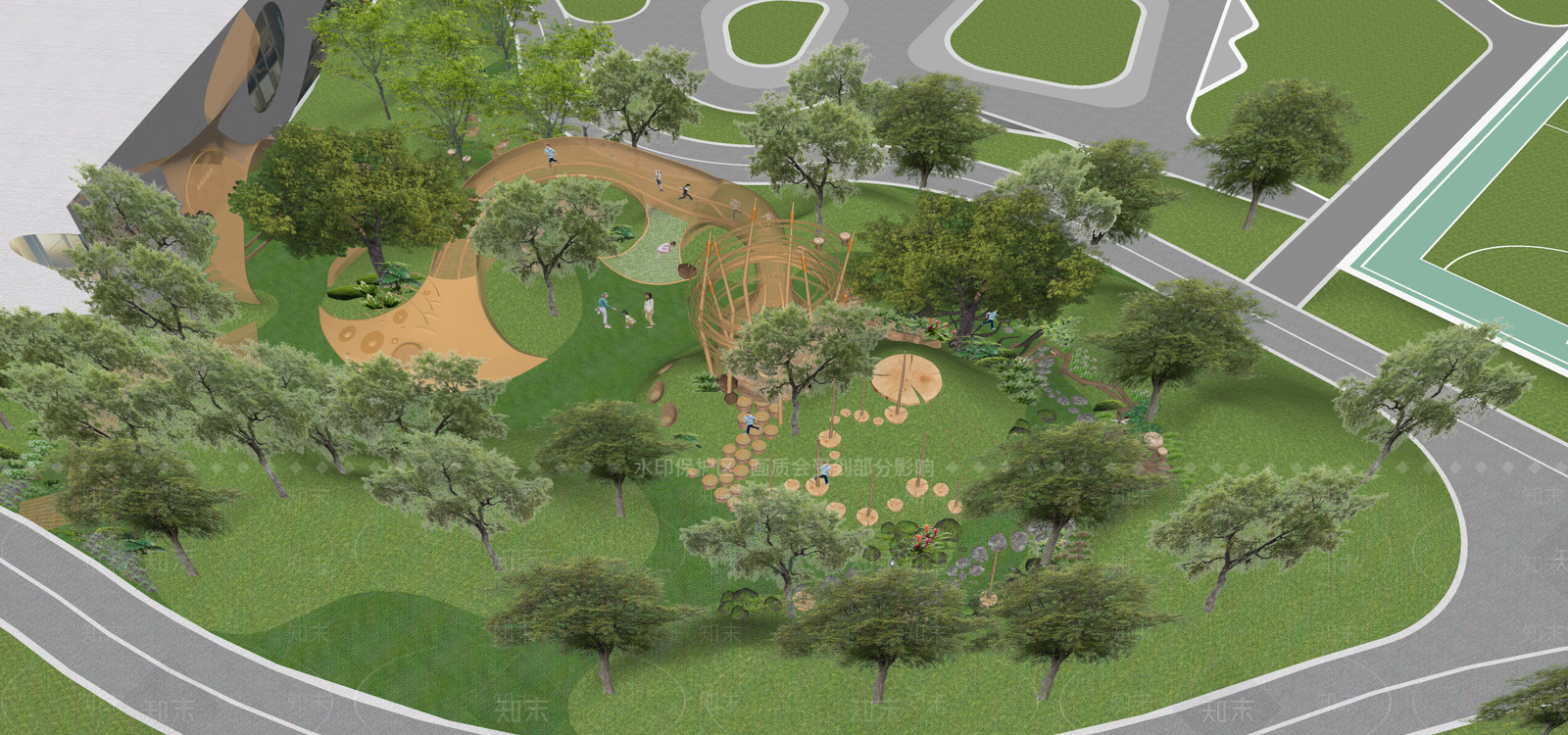 现代儿童游乐区SU模型下载【ID:1194588254】