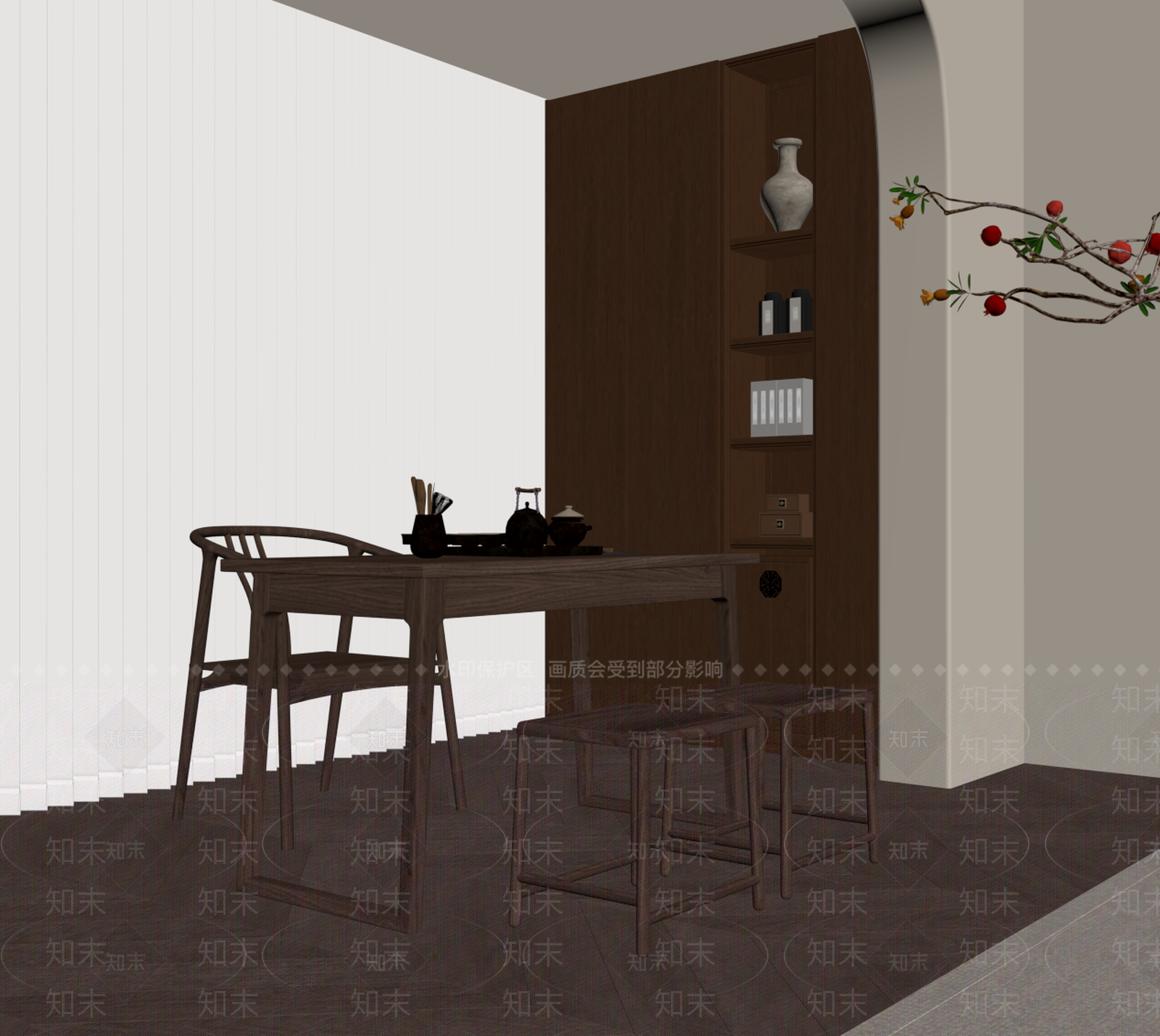 新中式中式茶桌椅SU模型下载【ID:1194588055】
