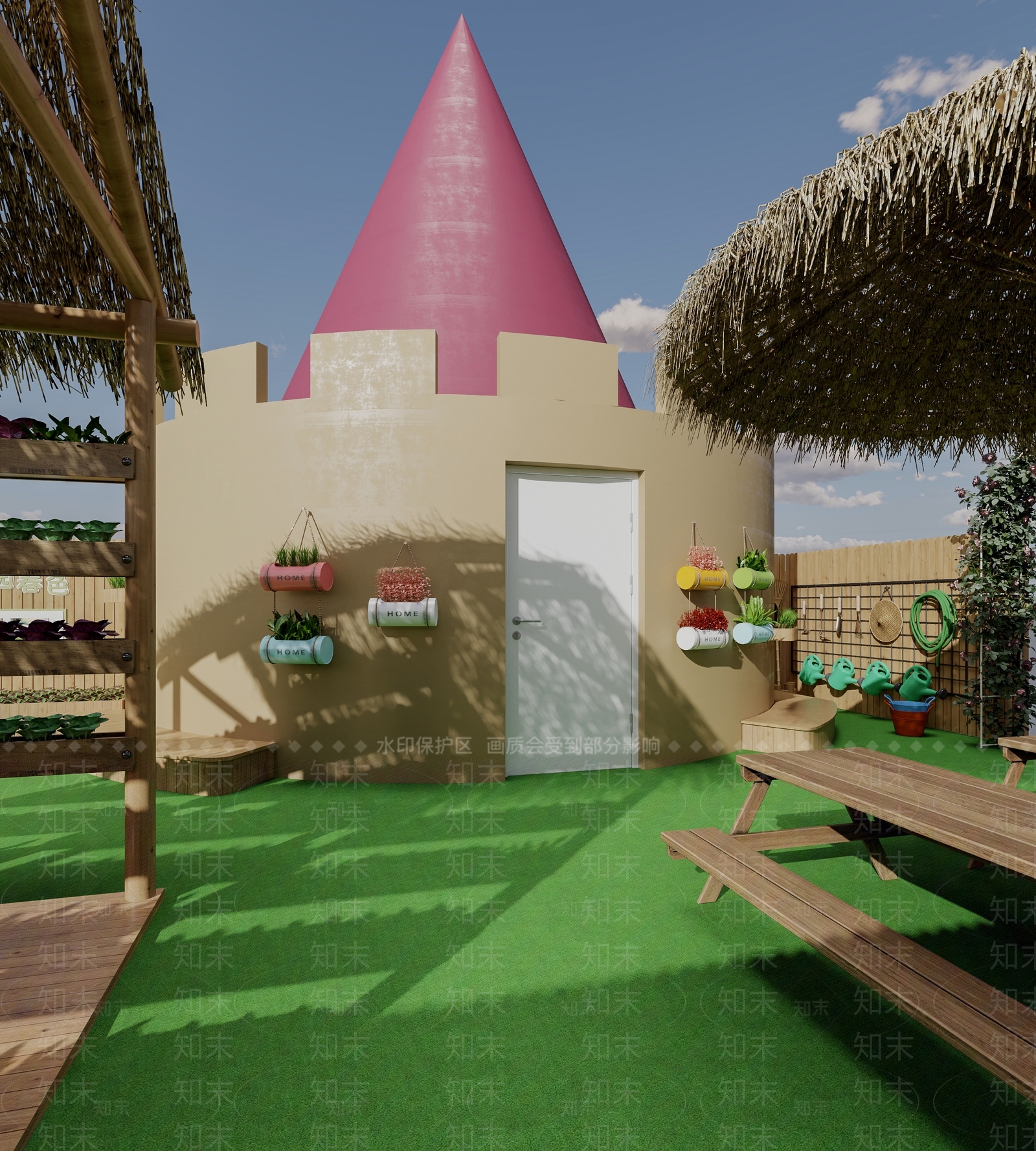 现代幼儿园3D模型下载【ID:1194590167】