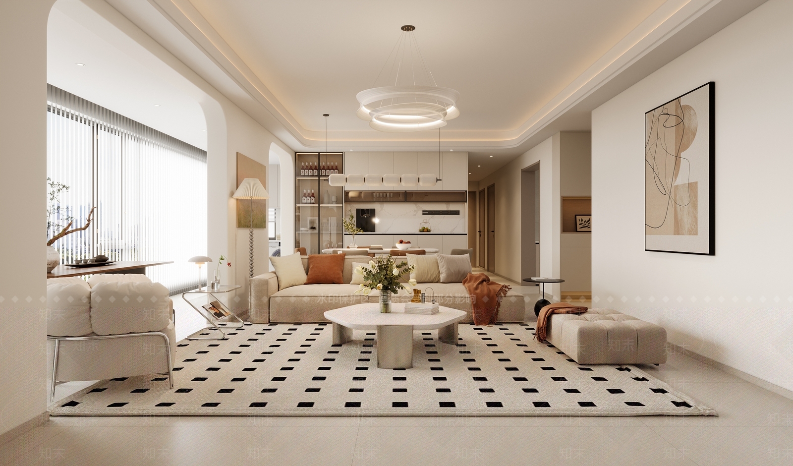 厨房餐边柜封闭式厨房3D模型下载【ID:1227470724】