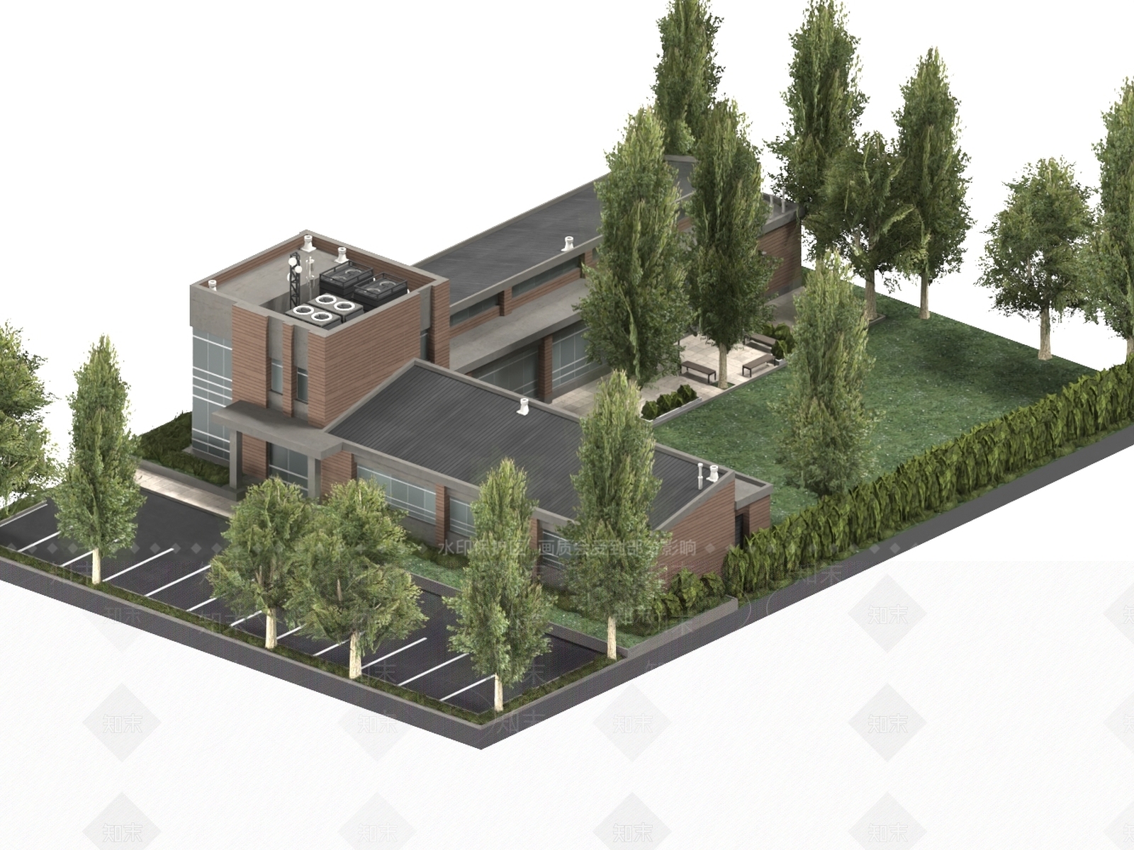 现代其他住宅外观3D模型下载【ID:1194596871】