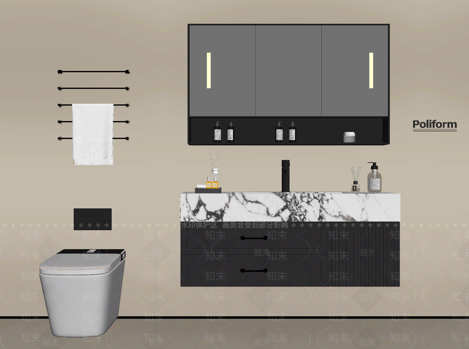 洗手台SU模型下载【ID:1194597859】