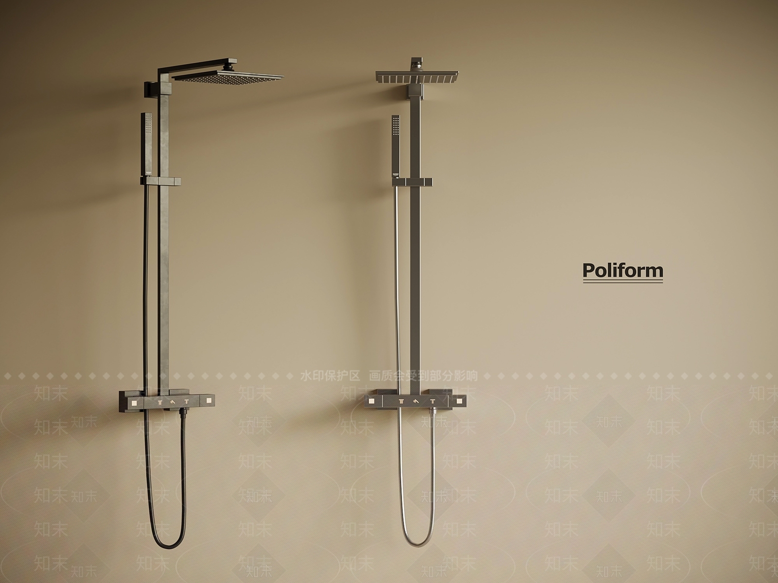 淋浴花洒SU模型下载【ID:1194598091】