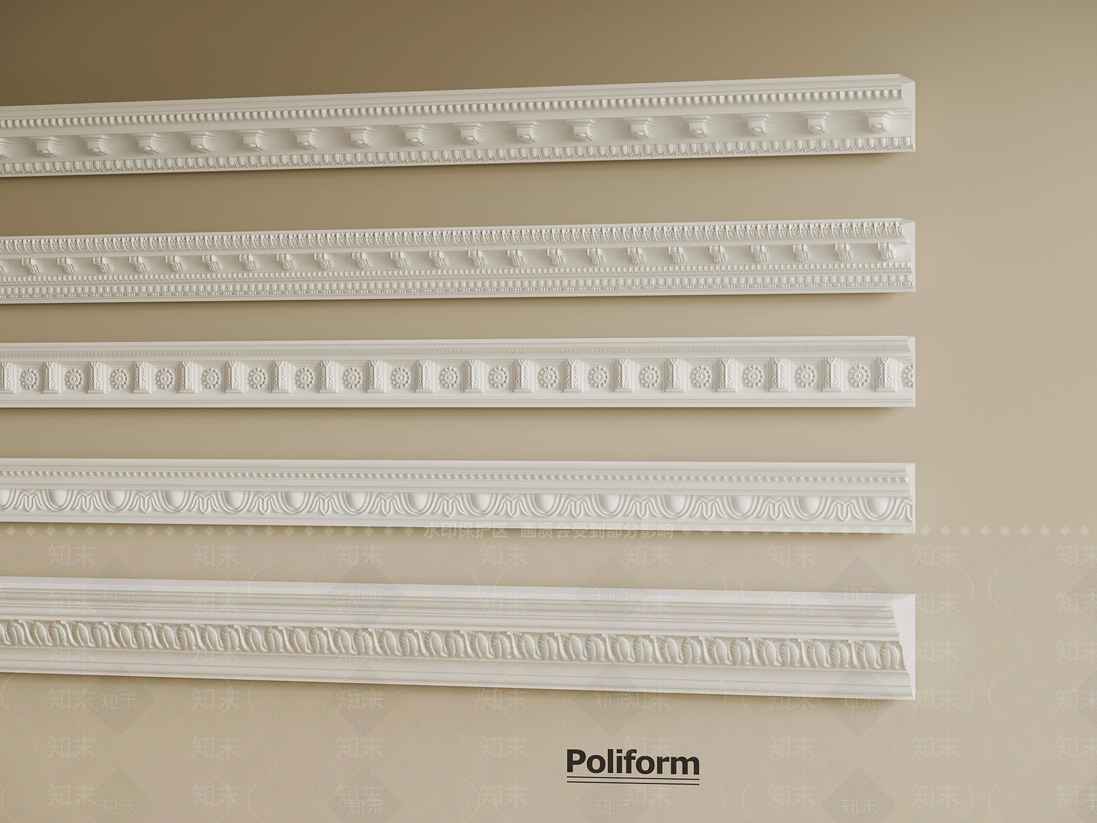 法式线条3D模型下载【ID:1194599229】