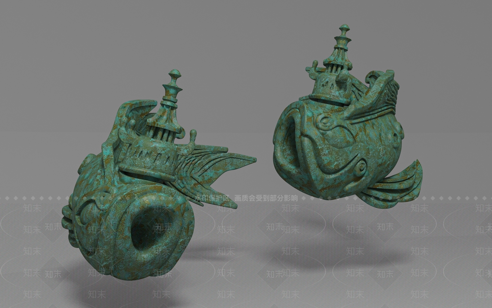 水生类动物3D模型下载【ID:1194601212】