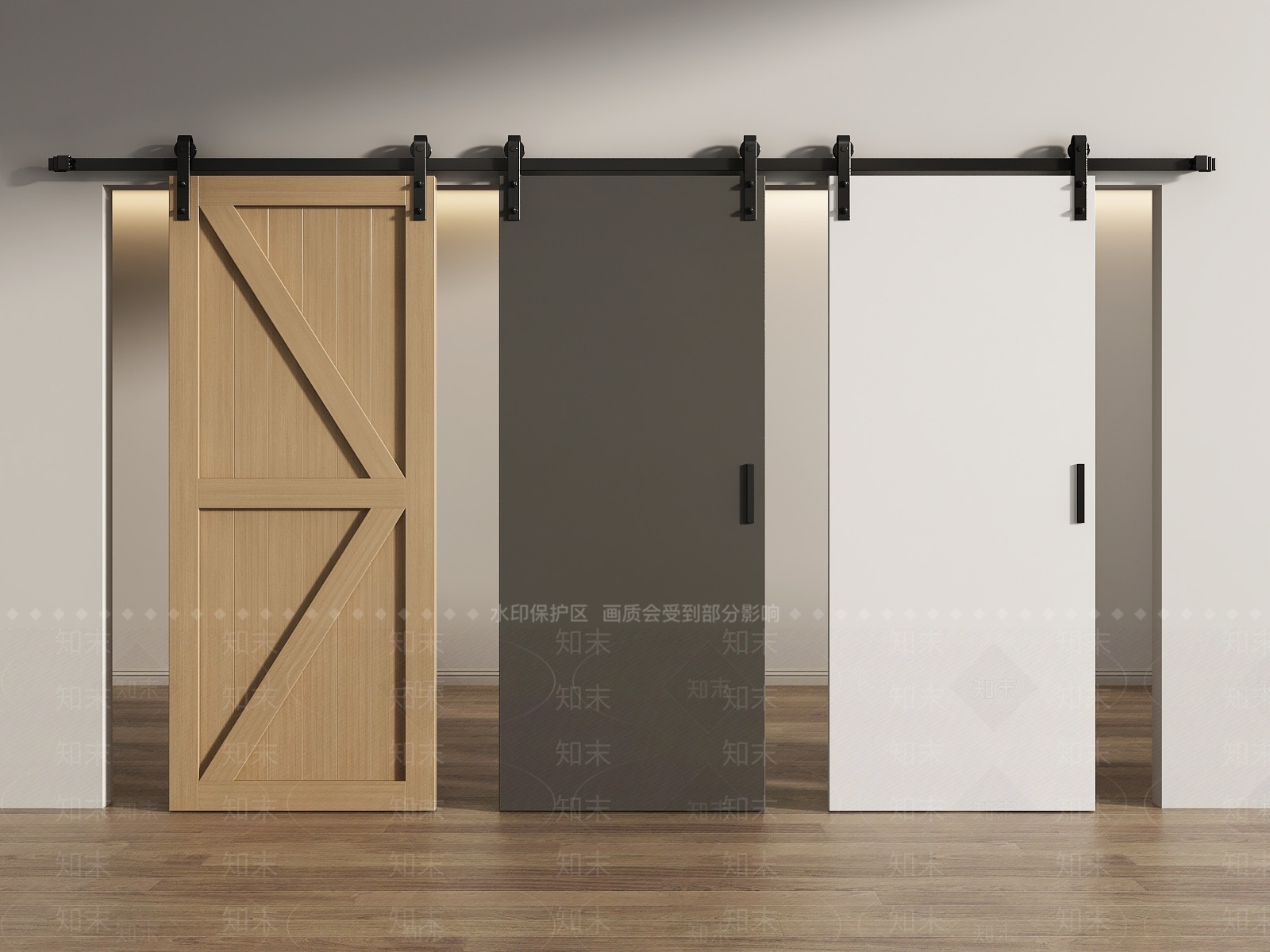 现代推拉门SU模型下载【ID:1194601485】
