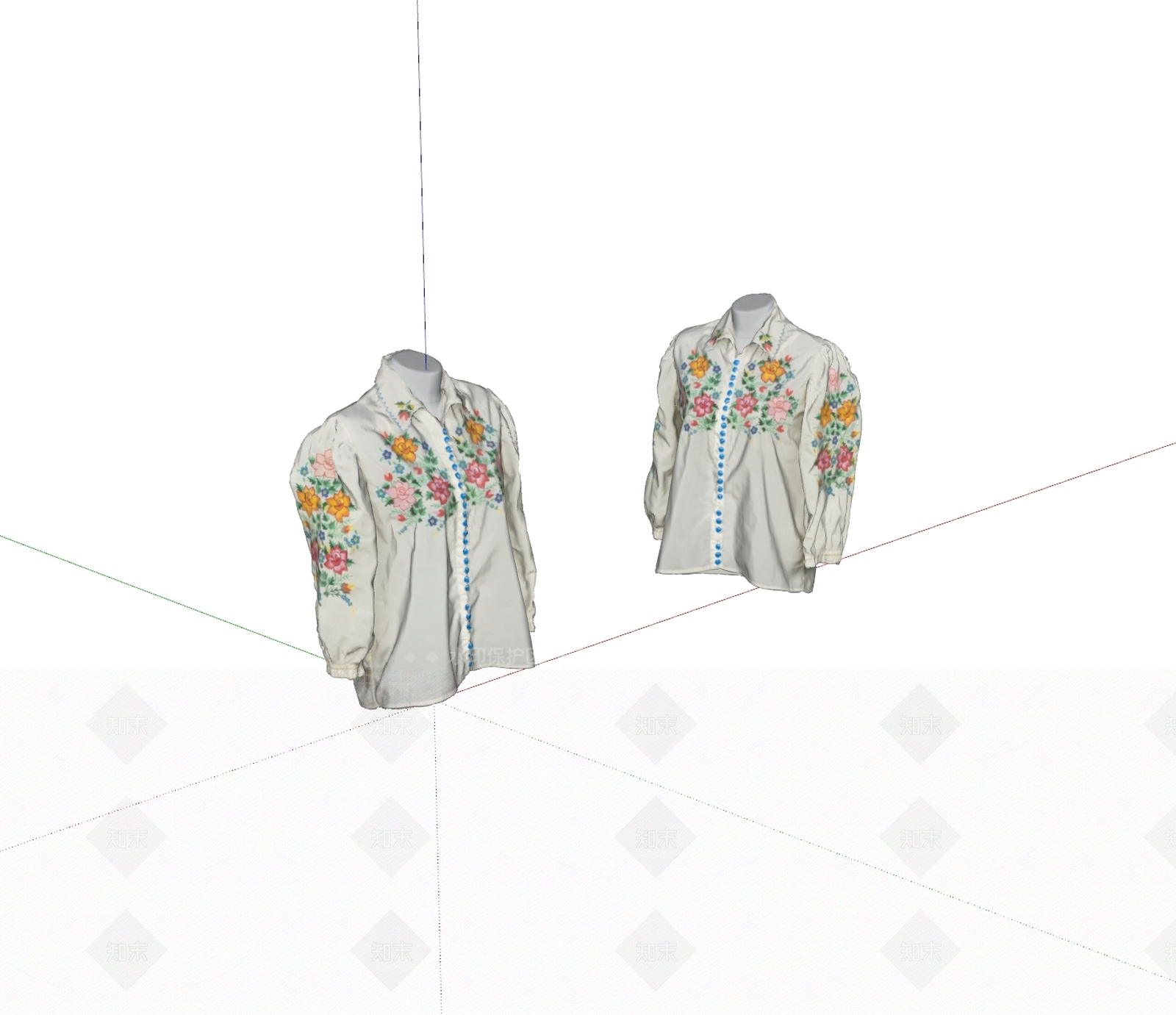 衣服SU模型下载【ID:1194602182】
