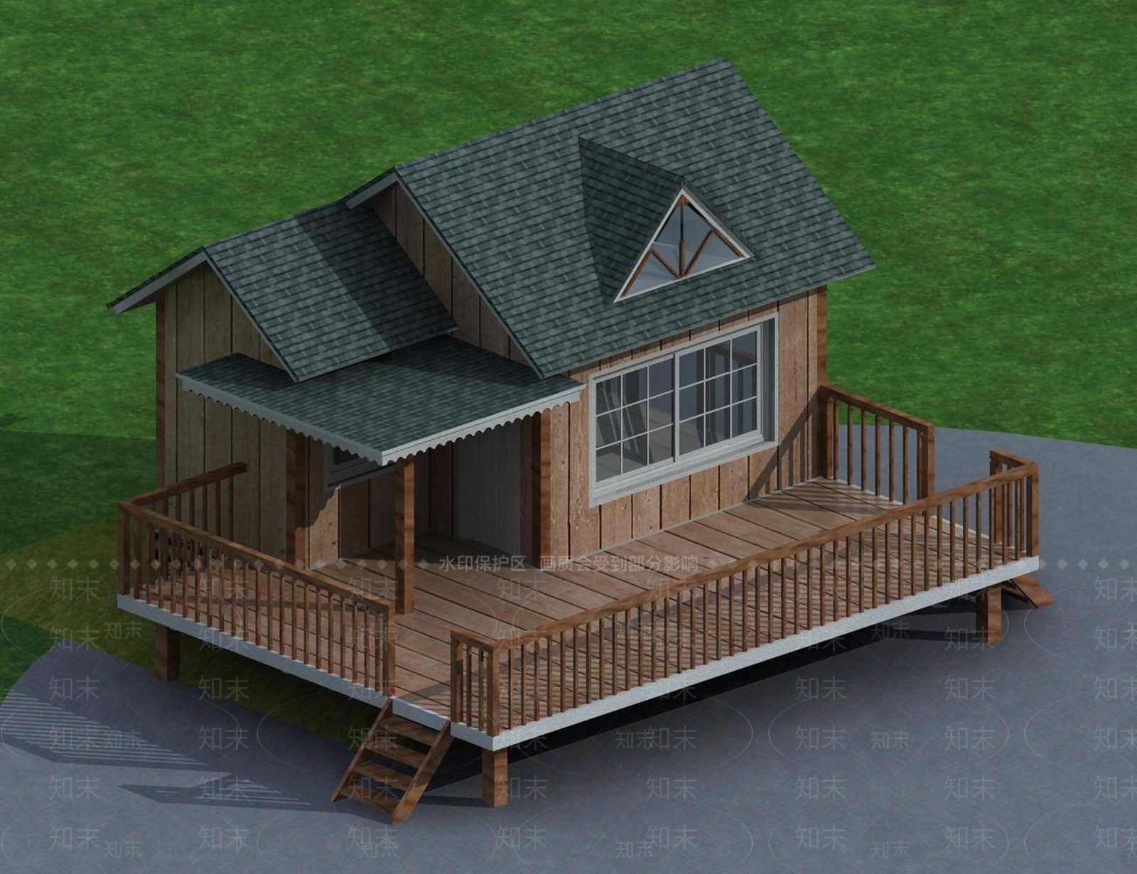 欧式木屋3D模型下载【ID:1194604258】