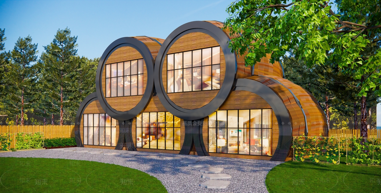 现代木屋3D模型下载【ID:1194605652】