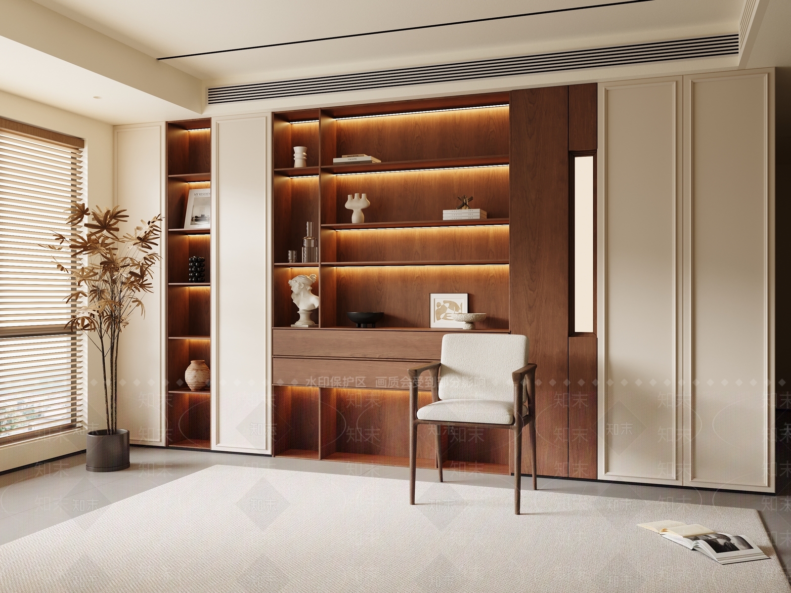 中古书柜SU模型下载【ID:1194605416】