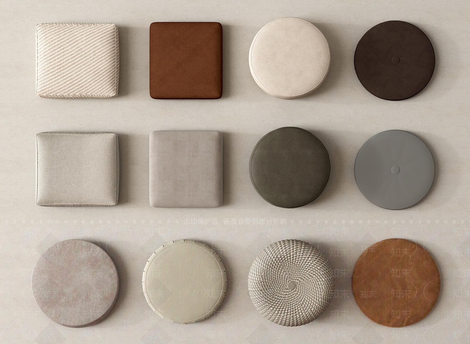 现代坐垫SU模型下载【ID:1194609715】