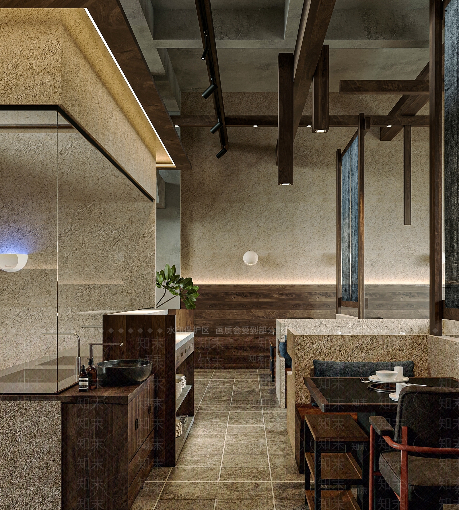 现代火锅店SU模型下载【ID:1194616599】