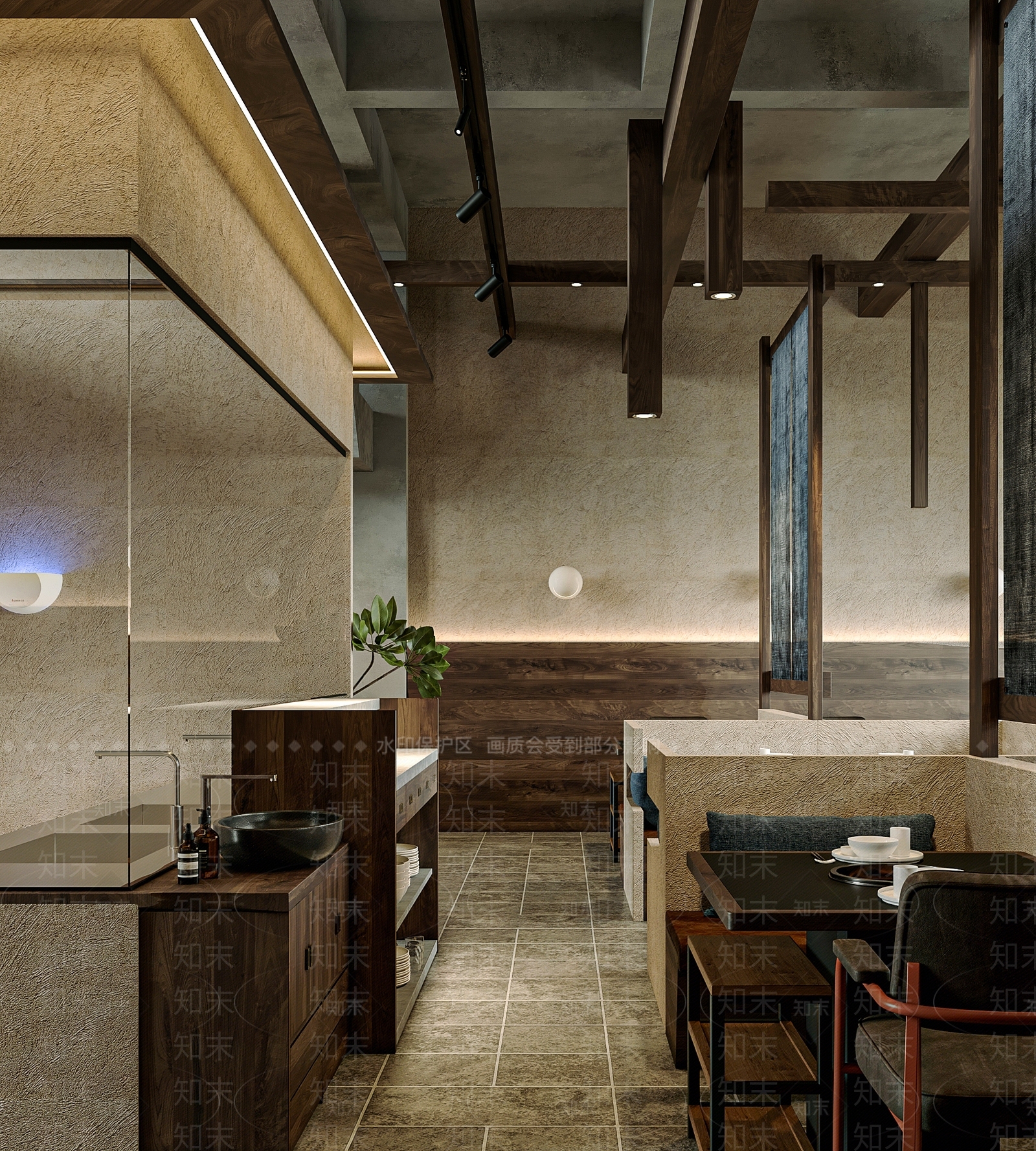 侘寂火锅店3D模型下载【ID:1194617551】
