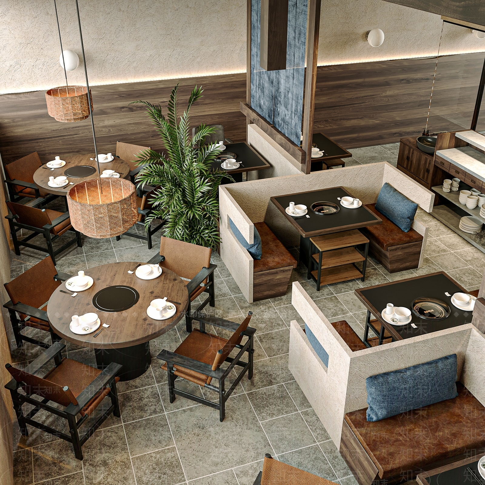 侘寂火锅店3D模型下载【ID:1194617551】