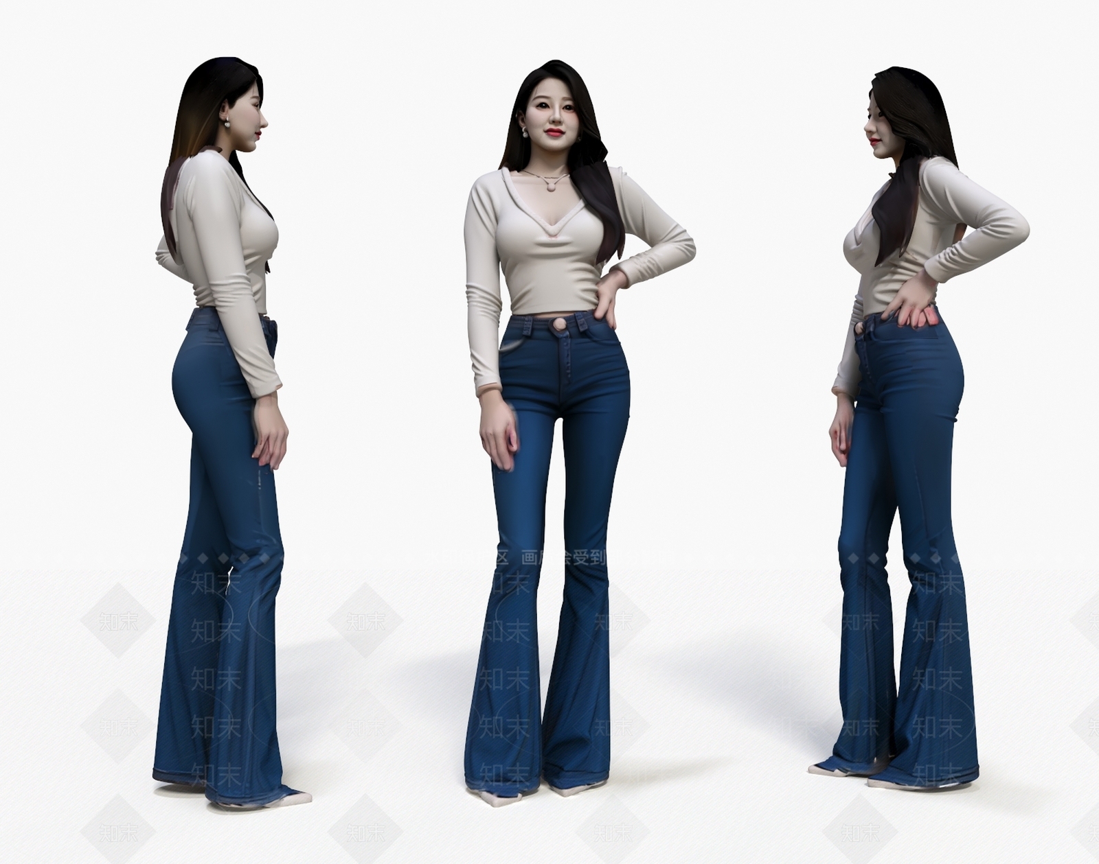 女人3D模型下载【ID:1194622089】