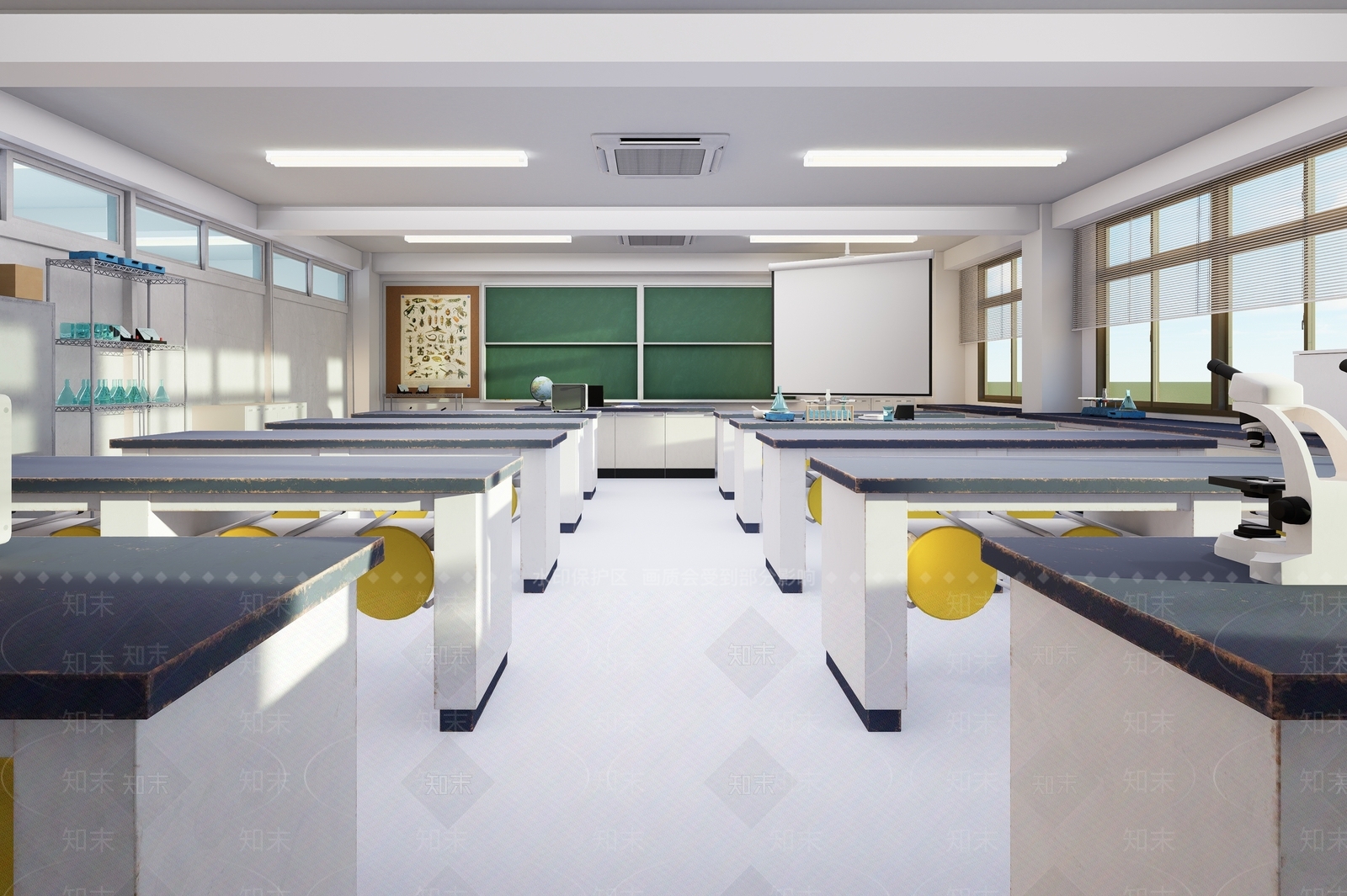 现代教室3D模型下载【ID:1194623556】