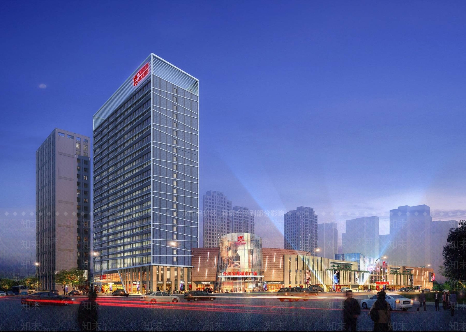 现代商场外观3D模型下载【ID:1194625135】