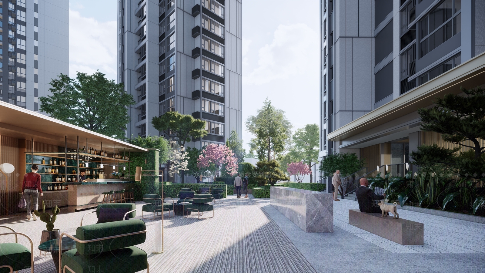现代小区建筑SU模型下载【ID:1194626269】