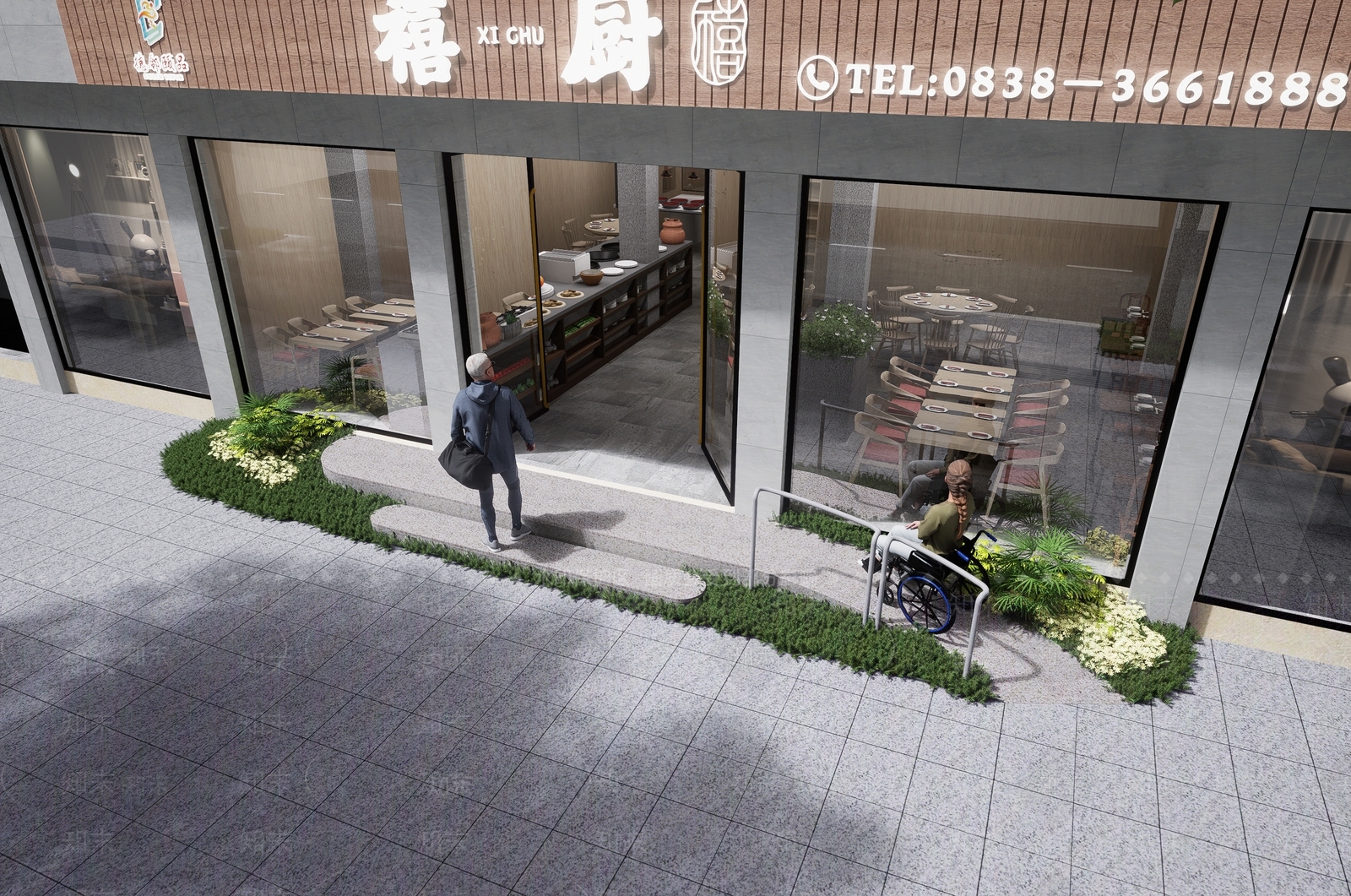 现代轻奢茶餐厅SU模型下载【ID:1194628219】