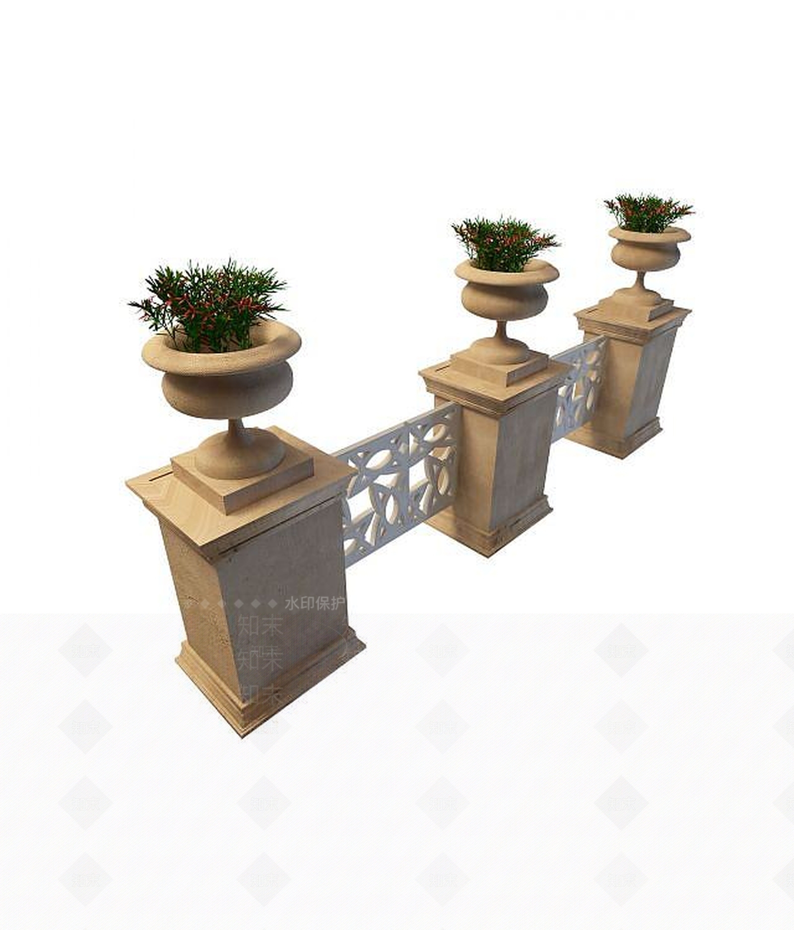 现代园林小品3D模型下载【ID:1194631049】