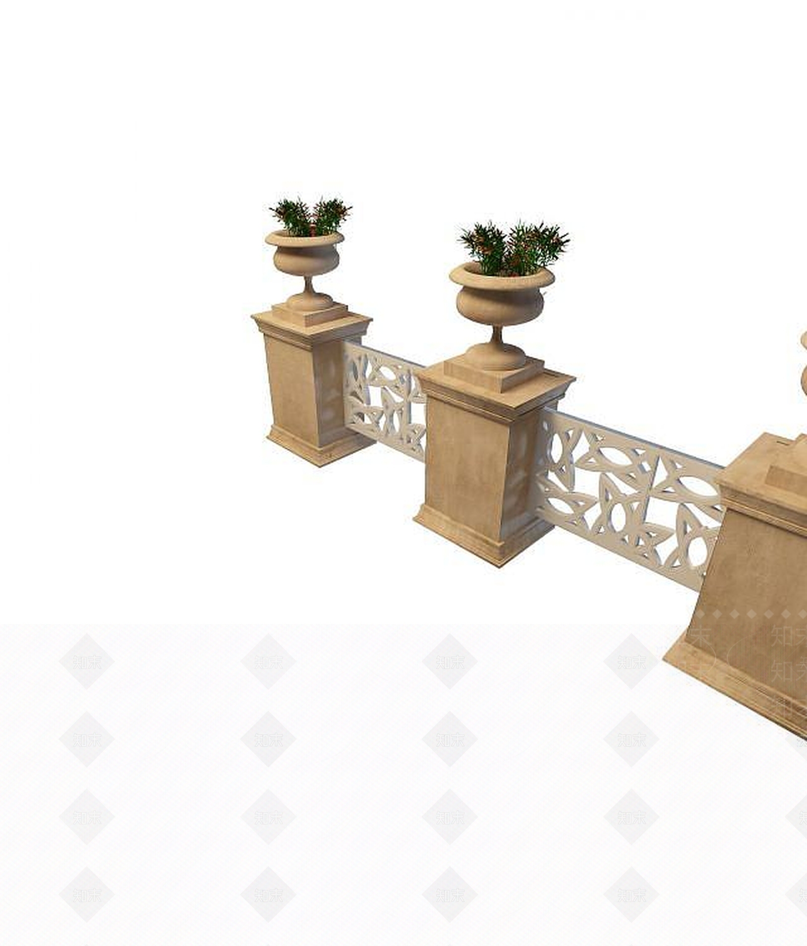 现代园林小品3D模型下载【ID:1194631049】