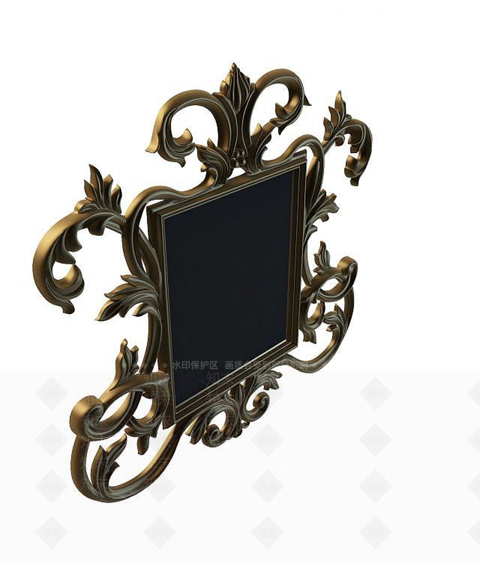 欧式古典欧式镜子3D模型下载【ID:1194631767】