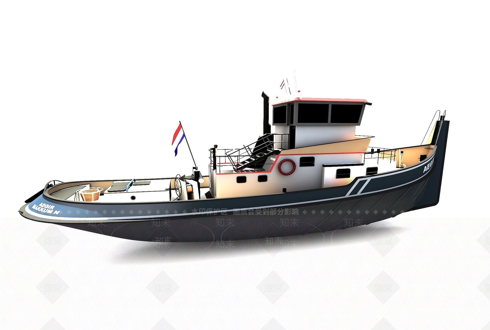 现代风格小船3D模型下载【ID:1194632301】