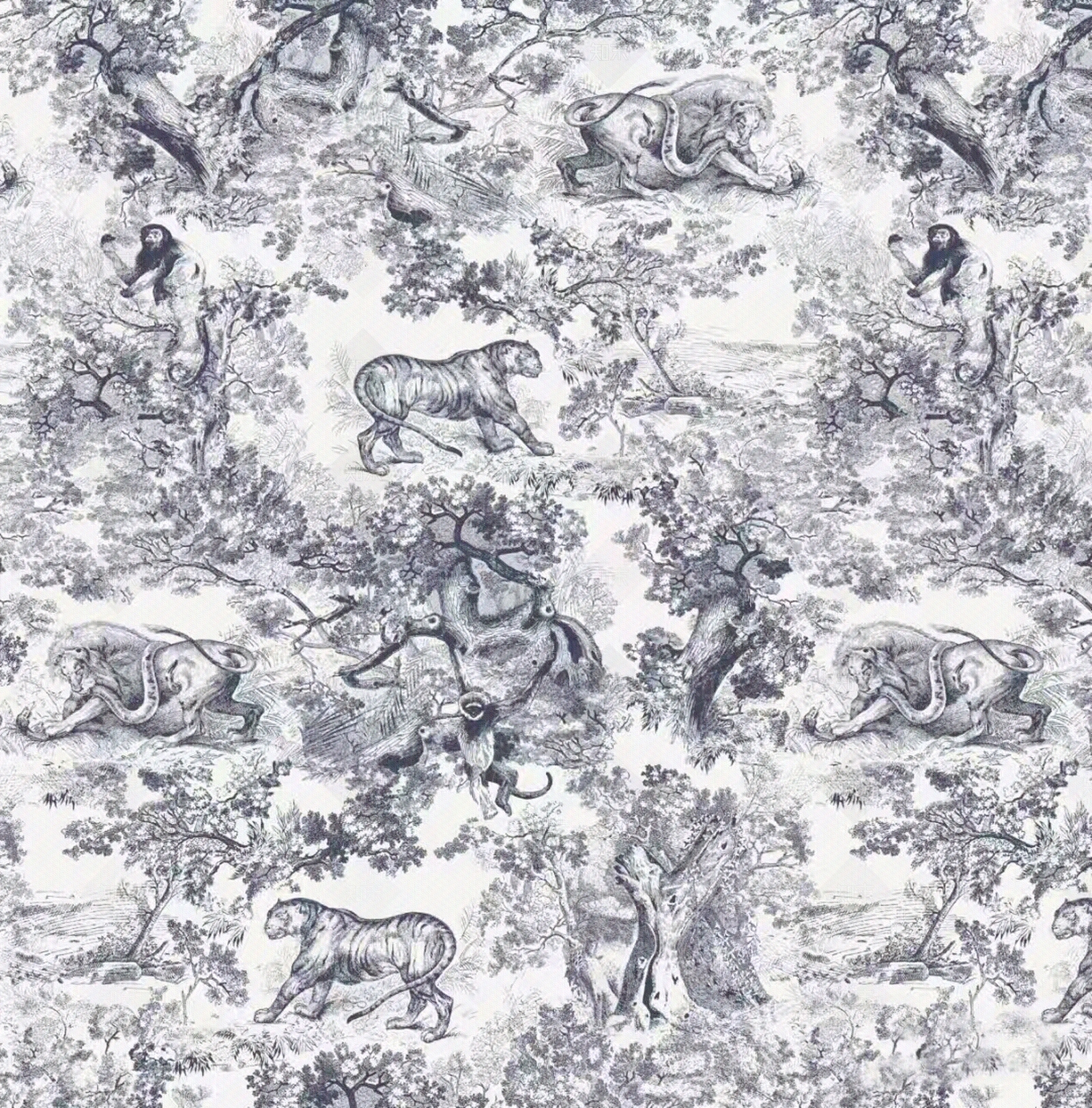 法式复古植物壁纸贴图下载【ID:1194634273】